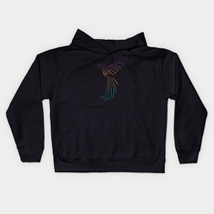 Gradient Hummingbird Kids Hoodie